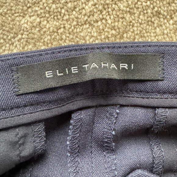 NWOT Size 4 Elie Tahari Navy Slacks - Picture 3 of 6